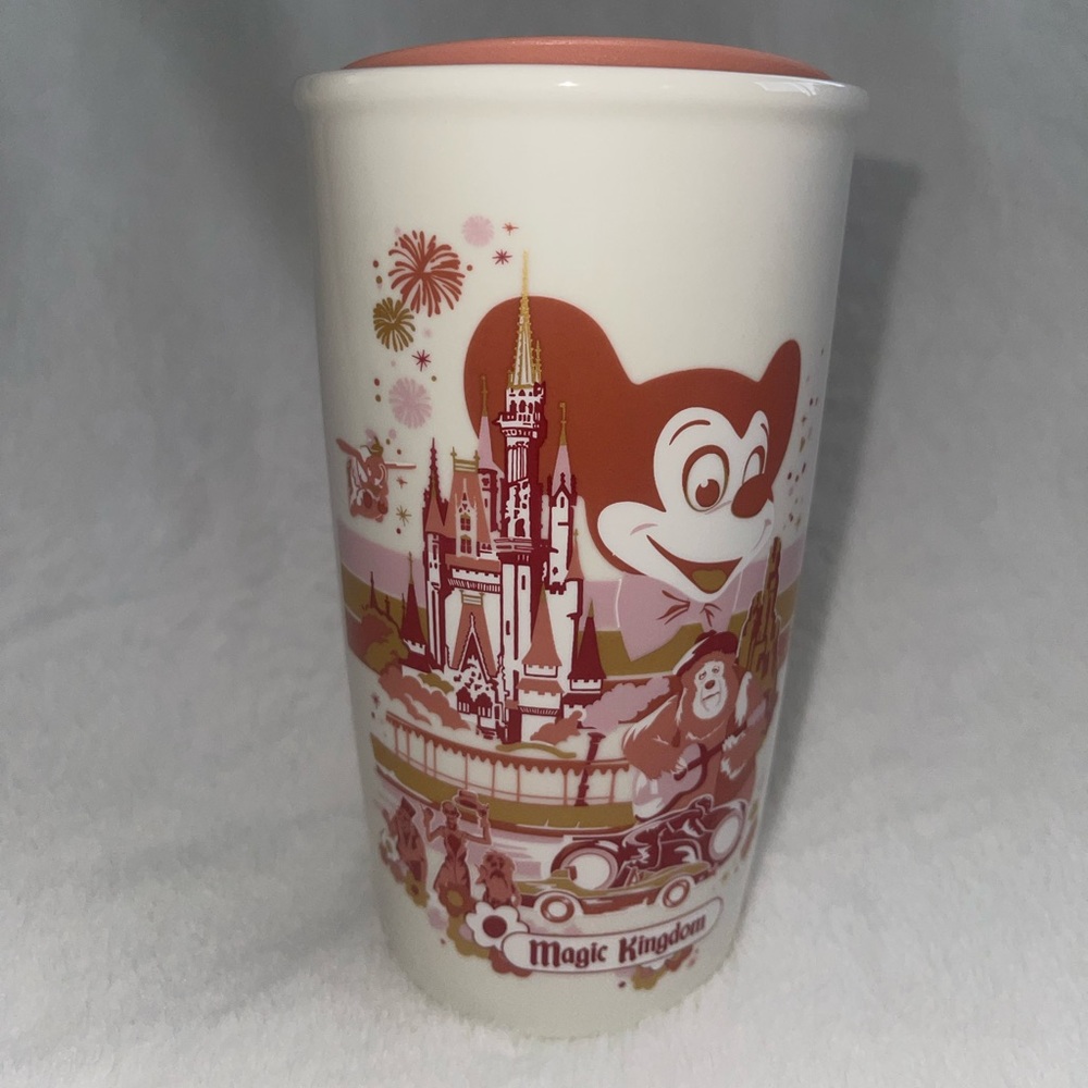 NWT Disney Magic Kingdom Starbucks Ceramic Tumbler